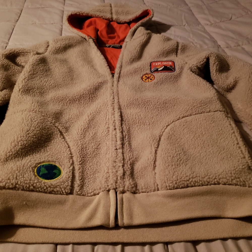 Lands End Sherpa Boys Jacket Size L